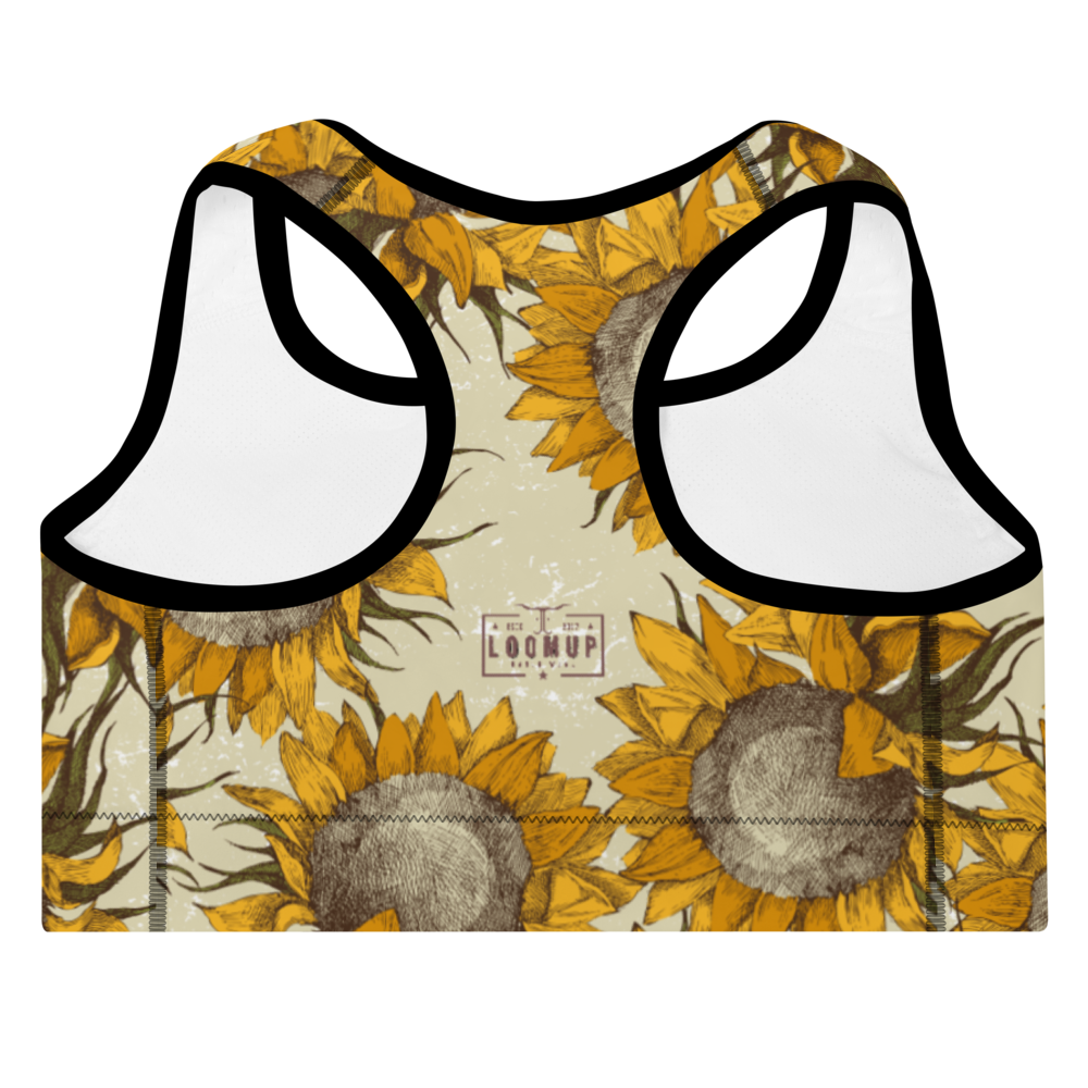 Sunflower Padded Sports Bra