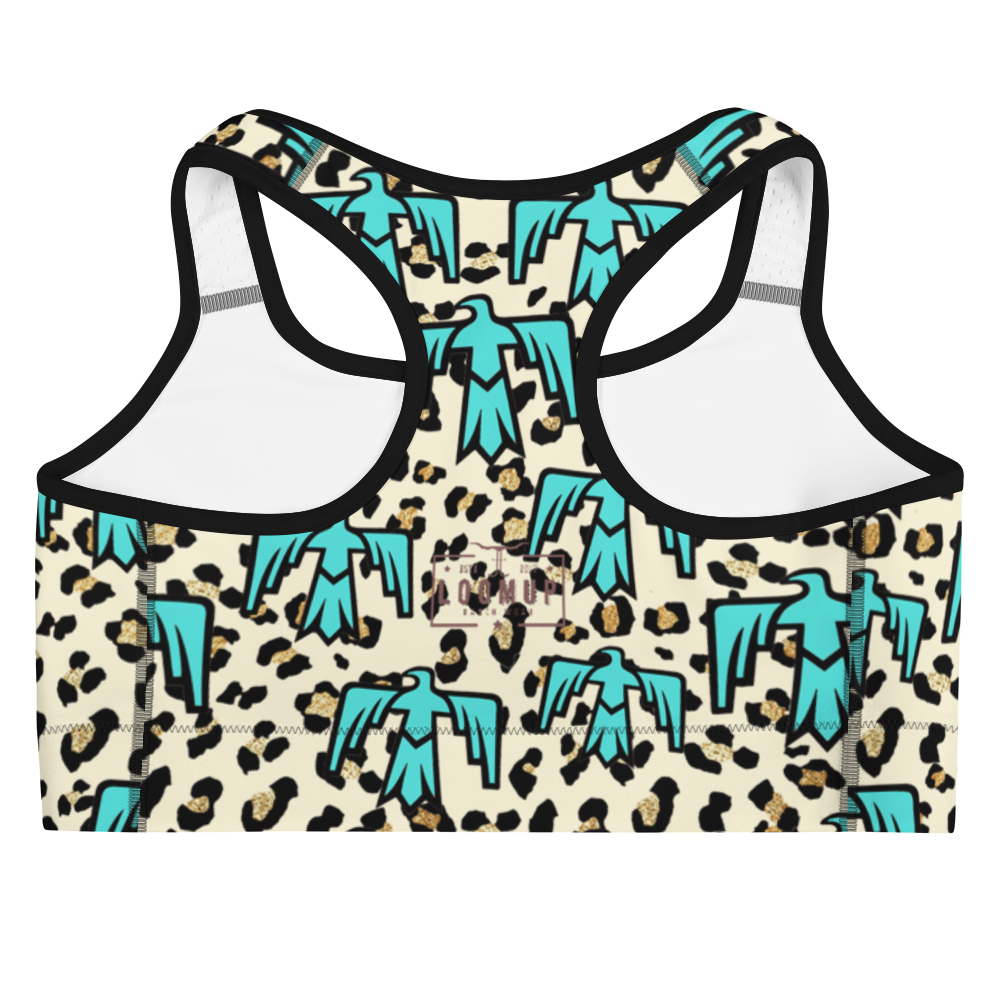 Cheetah Blue Sports bra