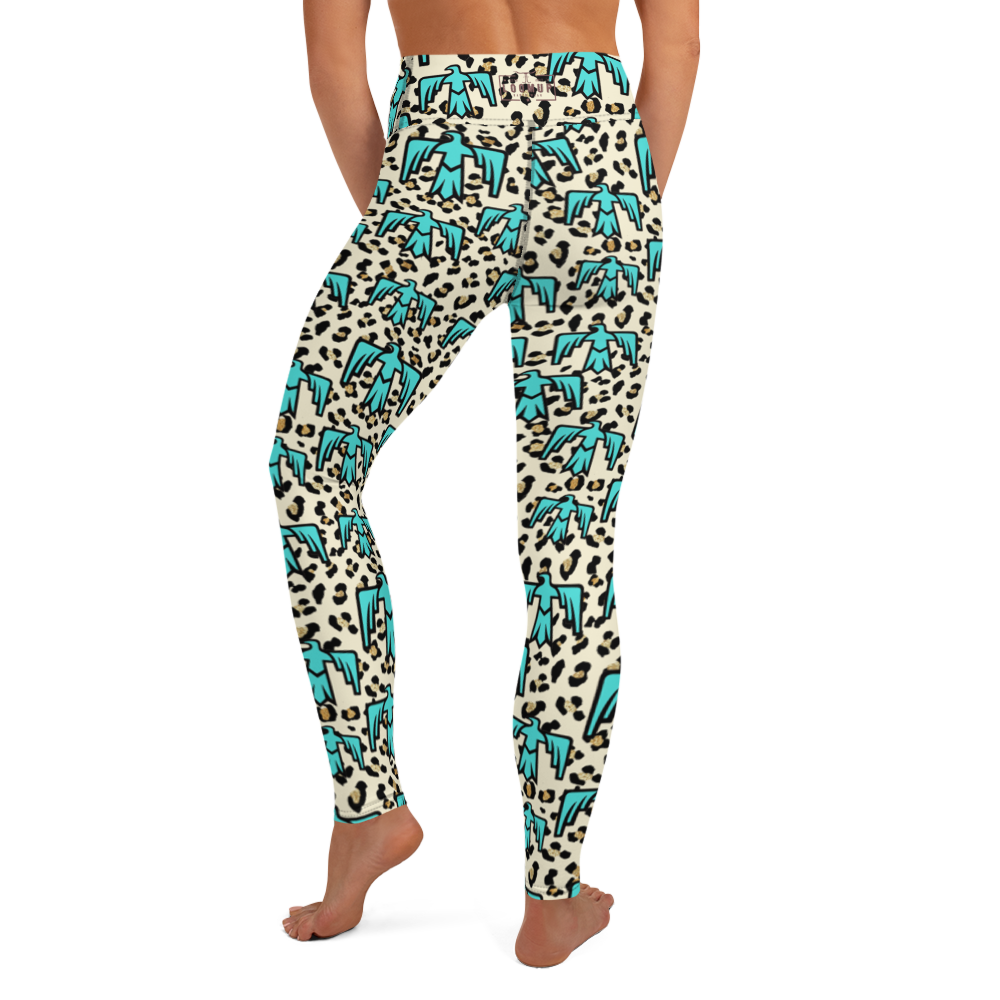 Cheetah Blue Yoga Leggings
