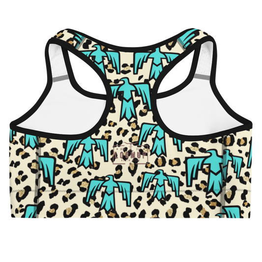 Cheetah Blue Sports bra