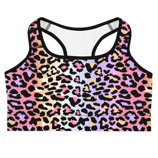 Colorful Cheetah Sports bra