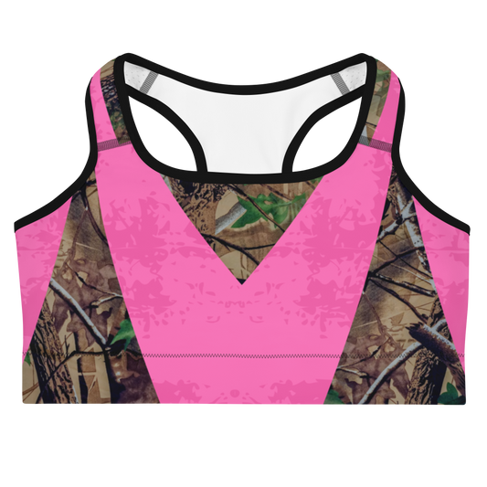 Pink Camo Sports bra