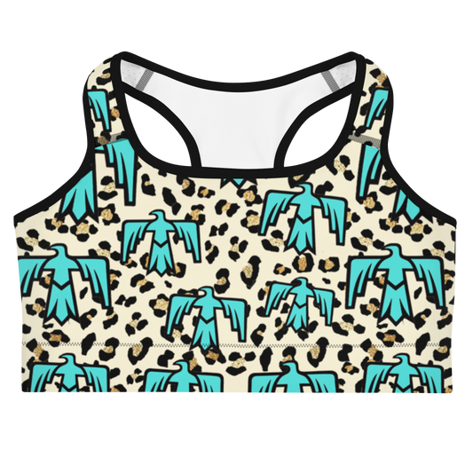 Cheetah Blue Sports bra