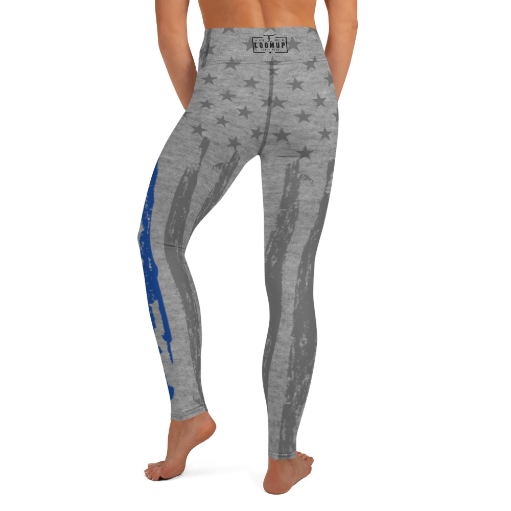 Thin Blue Line Yoga Leggings