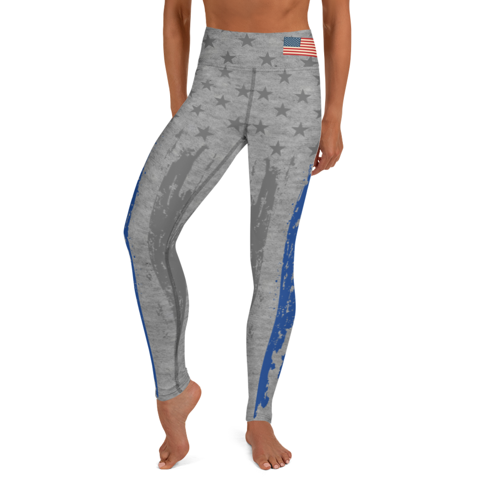 Thin Blue Line Yoga Leggings