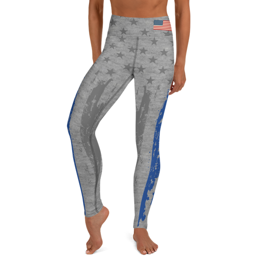 Thin Blue Line Yoga Leggings