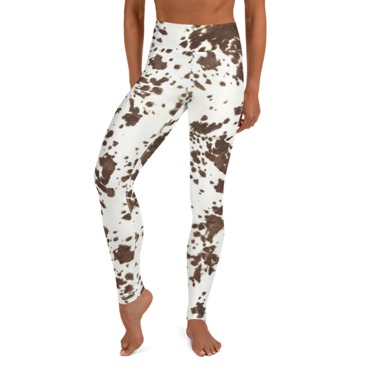 Brown Cowhide Yoga Leggings