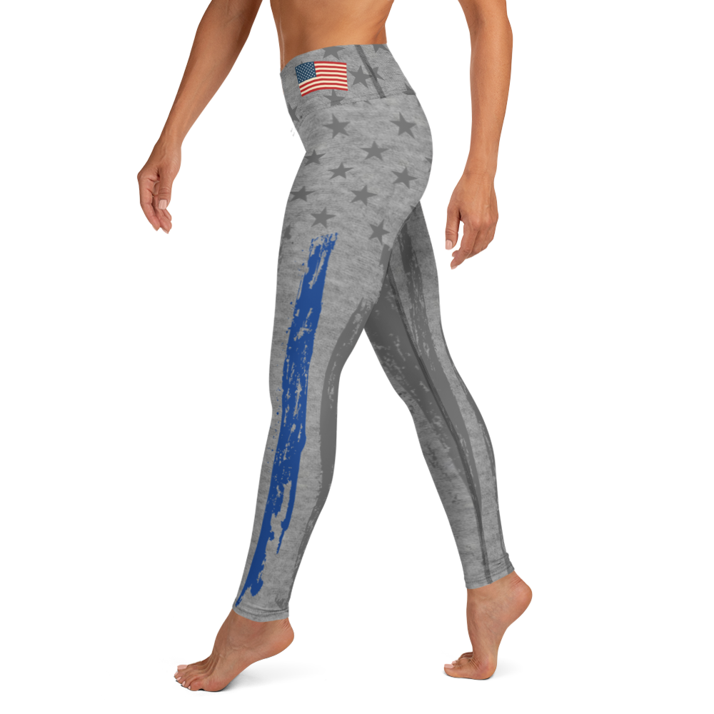 Thin Blue Line Yoga Leggings