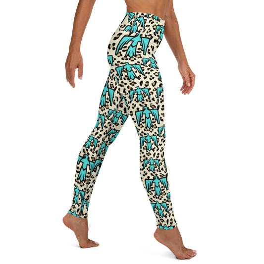 Cheetah Blue Yoga Leggings