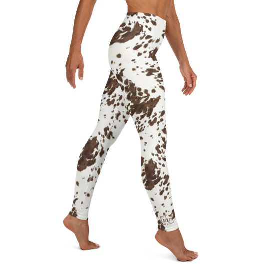 Brown Cowhide Yoga Leggings