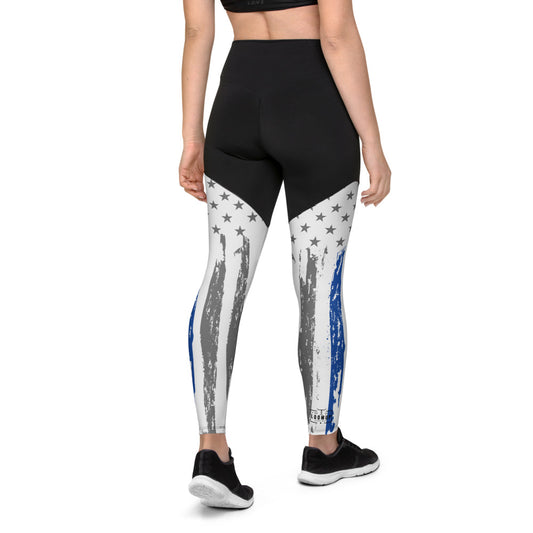 Thin Blue Line Sports Leggings