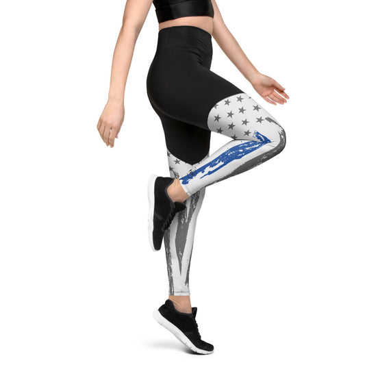 Thin Blue Line Sports Leggings